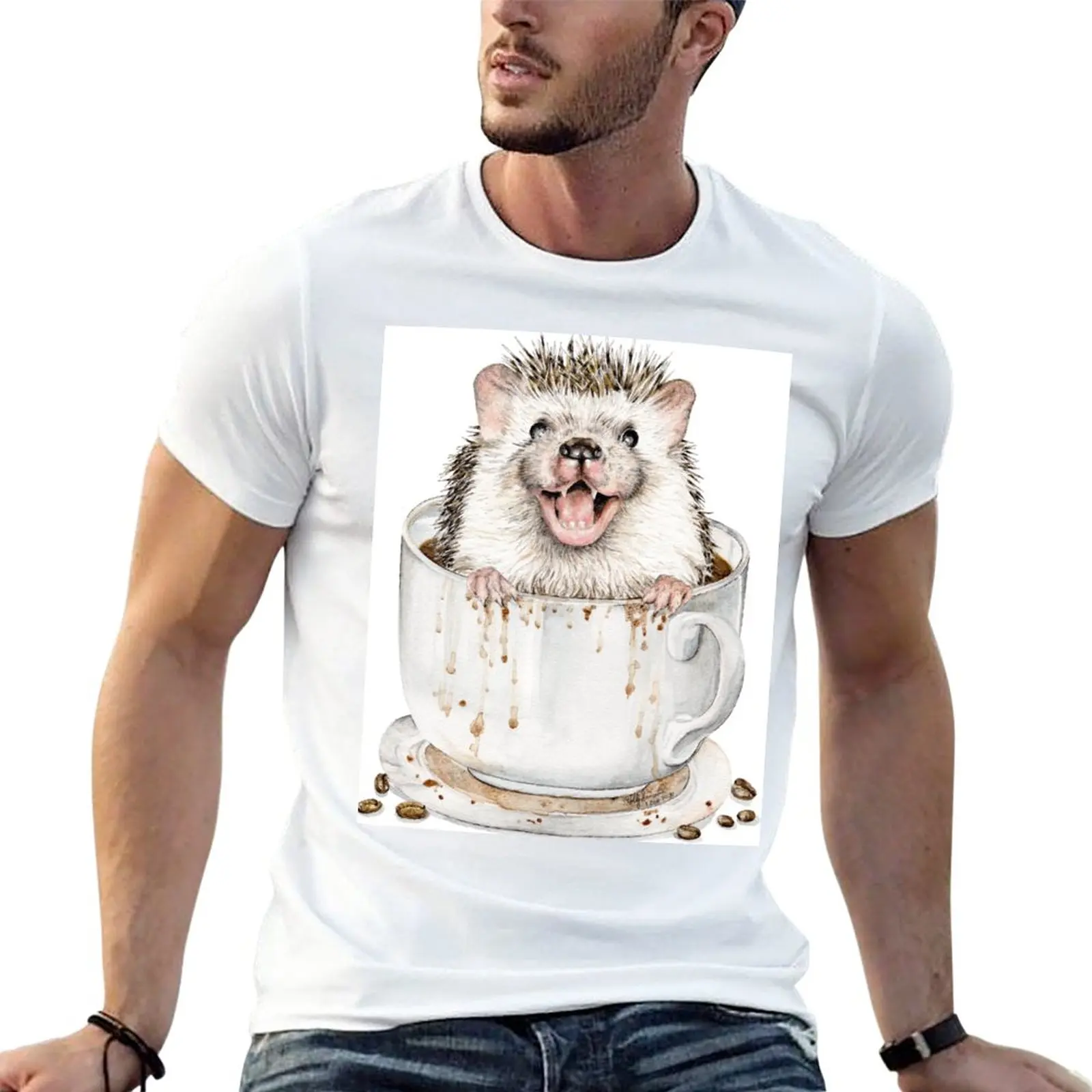 

Coffee Hog T-Shirt new edition customs design your own anime Men's clothing