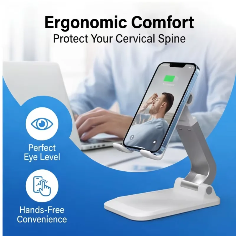Adjustable Universal Desk Holder for Tablets and Smartphones