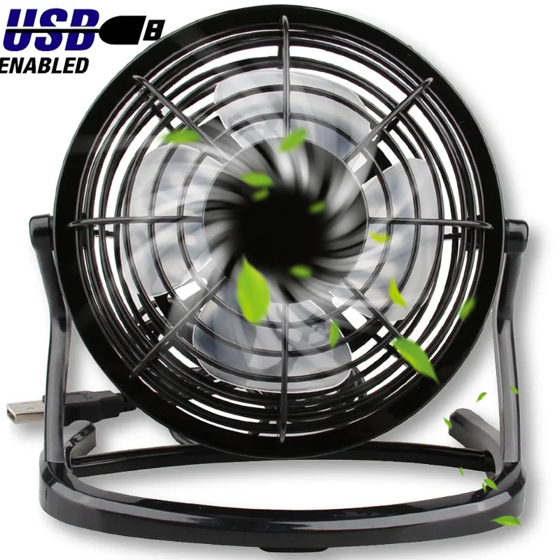 Mini Ventilador Silencioso Usb para Laptop Vento Forte Ventiladores de Refrigeração Notebook Desktop pc Escritório Lâminas Usb Mini Notebook Vento Forte Verão