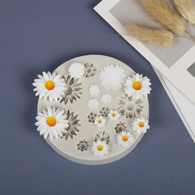 Daisy Wild Chrysanthemum Flower Shape Silicone Mold Baking Mold Fondant Cake Decorating Tools Resin Mould 1