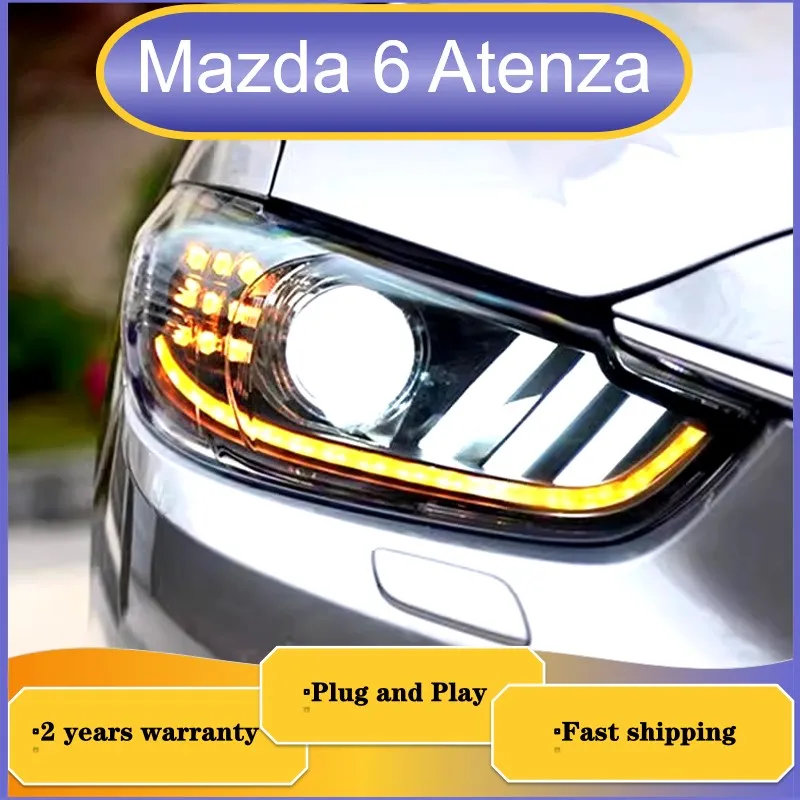

Car Accessories for Mazda 6 Headlamp 2013-2017 Mazda6 Headlight Atenza DRL Turn Signal Low High Beam Projector Lens