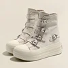 Canvas Shoes Women 2024 New Casual All-top High Top Thick Sole Increase Vulcanized Shoes 1