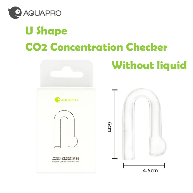 Glass CO2 Concentration Checker Drop Indicator Monitor ADA Style Aquarium Hang On Fish Tank Aquatic Plant Test Cylinder Detector