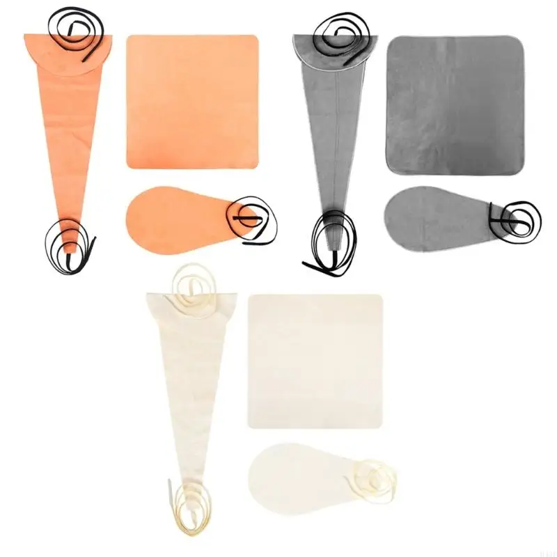 H4GF Saxophone Cleaning Rag Altos Tenors Sax Cleaning Cloth Saxophone Cloth