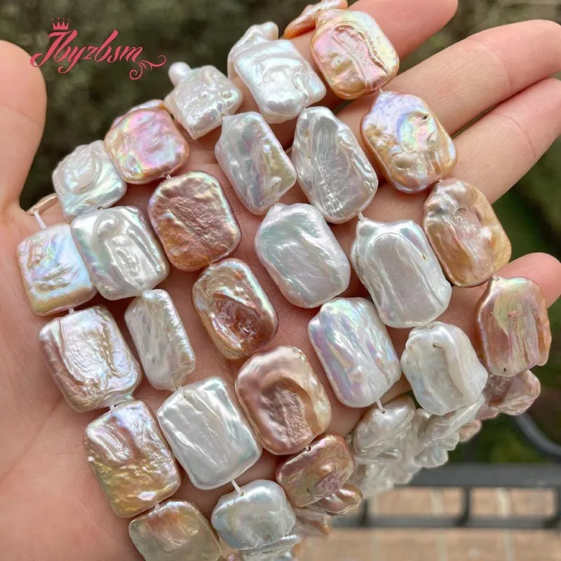 Purple White Rectangle Natural Freshwater Pearl Loose Beads for DIY Bracelet Necklace Earrin Rings Charms Jewelry Making 15
