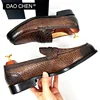 LUXURY MEN LEATHER SHOES BLACK COFFEE SLIP ON SNAKE PRINT DRESS MEN'S CASUAL SHOES WEDDING OFFICE BANQUET Loafers Shoes For Men 4