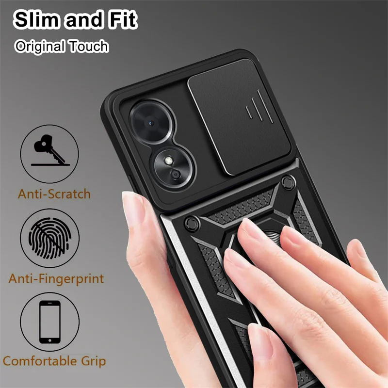 Shockproof Armor Magnetic Car Holder Ring Case - Enhanced Protection Back Cover