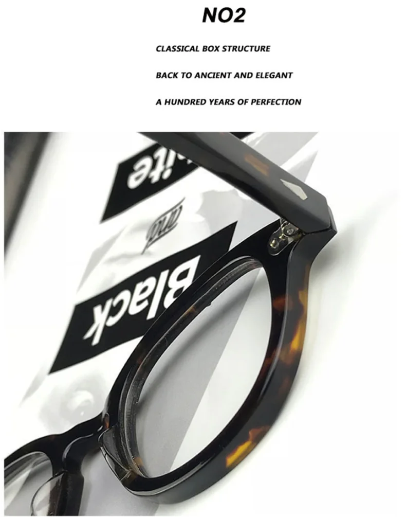 Lemtosh Lesebrille für Herren, Johnny Depp Presbyopie-Brille für Damen, Dioptrien, Luxusmarke, Vintage-Acetat +1,0 +2,0 +3,0 +4,0 – Detail 19