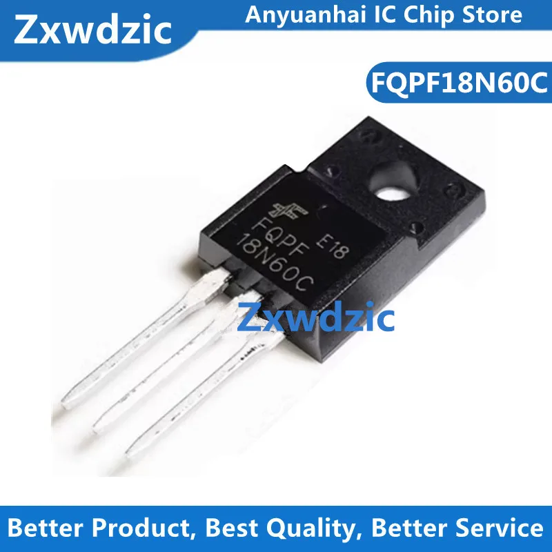 5pcs New Original FQPF18N60C 18N60 FQPF18N60 TO-220F MOS FET 18A 600V