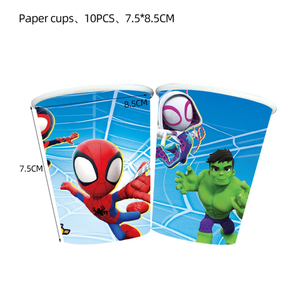 Spidey and His Amazing Friends Birthday Party Supplies and Decoration Spidey 3d Balloon Cup Tablecloth Candy Box for Kids spiderman party toys spiderman party supplies birthday party supplies party supplies