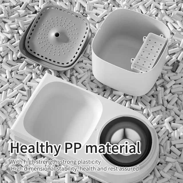 2in1 Cat Water Fountain Automatic Cats Drinker and Feeding Bowl 3L Recirculate Filtring Pet Cats Drinking Water Dispeneser 6