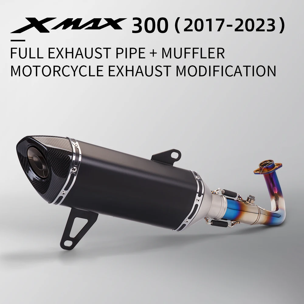 

High quality For XMAX300 XMAX 300 trity300 Motorcycle Exhaust Escape Moto Muffler Slip on 2017-2022