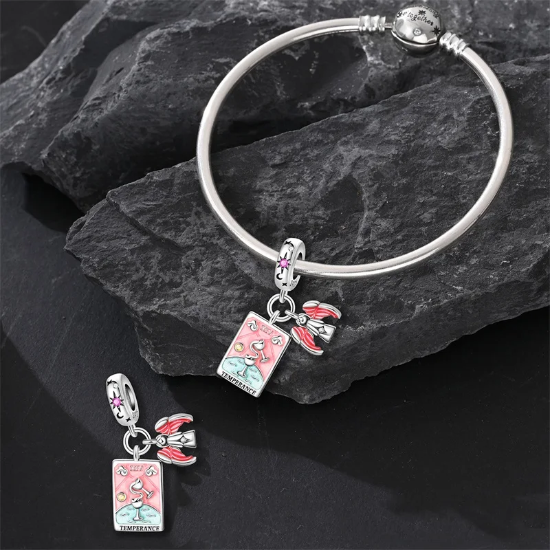 🔮 925 Sterling Silver Tarot Charms – 20 Unique Upright Card Beads for Transformation & Renewal 2