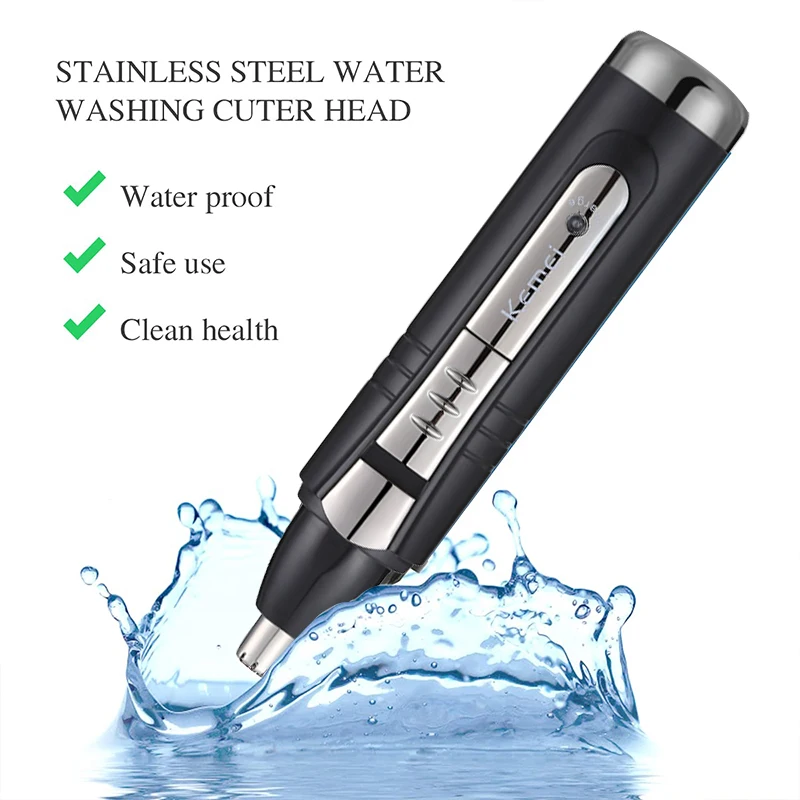 Kemei Electric Nose and Ear Trimmer 2 In 1 Face Care Hair Trimmer for Men Personal Care Tools Small Clipper with Cutting Guides