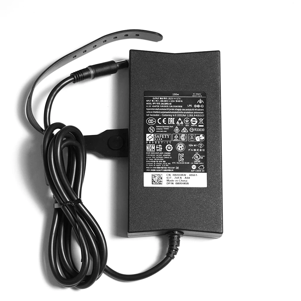 130W 전원 공급 장치 19.5V 6.7A 7.4*5.0mm 노트북 어댑터 (델 XPS 15 2세대 M1210 M1710 9530 L501X L502x K5294 d232h 17R용 충전기)