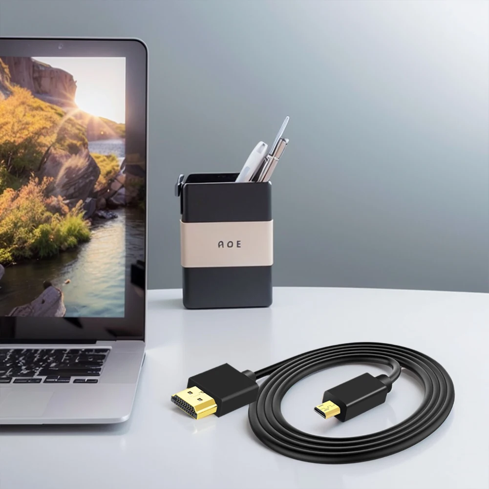 마이크로 HDMI 호환 케이블, HDMI 호환 케이블, 수-수 HDMI 호환 2.0 코드, 매우 슬림하고 유연함