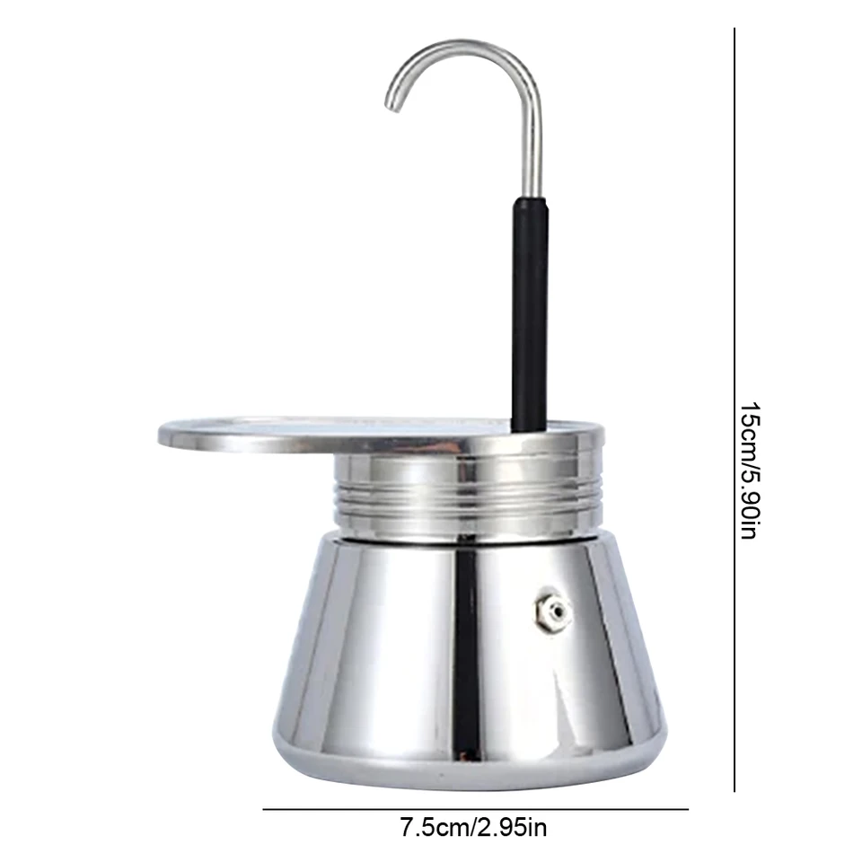 Compact Stainless Steel Espresso Maker for Coffee Lovers
