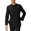 Men's Chinese style casual cross-button suit slim cut jacket Dress jacket solid color suit 5
