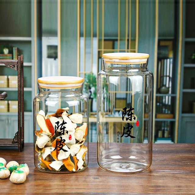 Large Glass Mason Jar with Lids, Kitchen Storage Organizer, Sealed Tank,  Bamboo Cover, Candy Jars Can, 3L, 5L - AliExpress