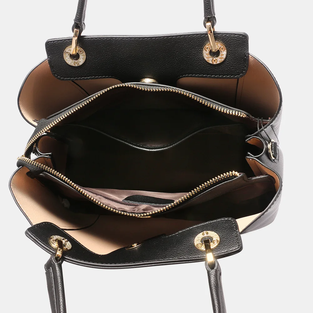 Genuine leather women's bag, portable large capacity bag, fashionable women's bag, high-quality single shoulder crossbody bag