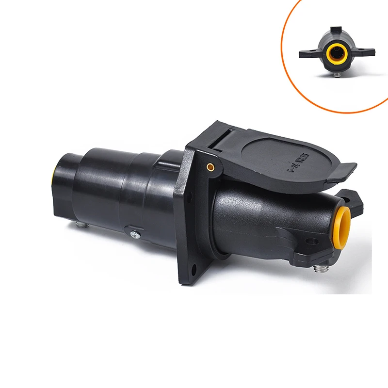 

7 Pin Trailer Connector, 12V 7 RV Blade Connector, US 7 Pin Adapter Plug+Trailer Side 7 Pin Trailer Wiring Plug Adapter