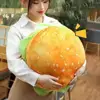 3d Printed Burger Pillow Cheeseburger Plush Pillow 3d Simulation Hamburger Stuffed Cushion for Kids Bedroom School Classroom 3