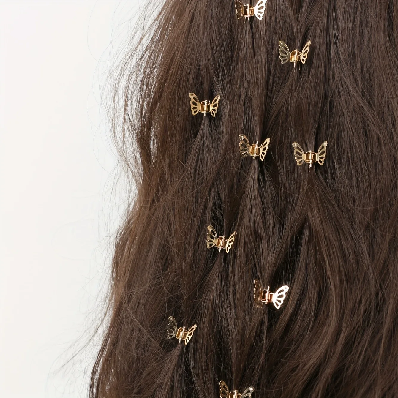 10 stücke Mini Aushöhlen Schmetterling Design Süße Haar Clip Retro Pony Feste Clip Dekoration Haar Greifen Für Frauen Und Mädchen – Detail 1