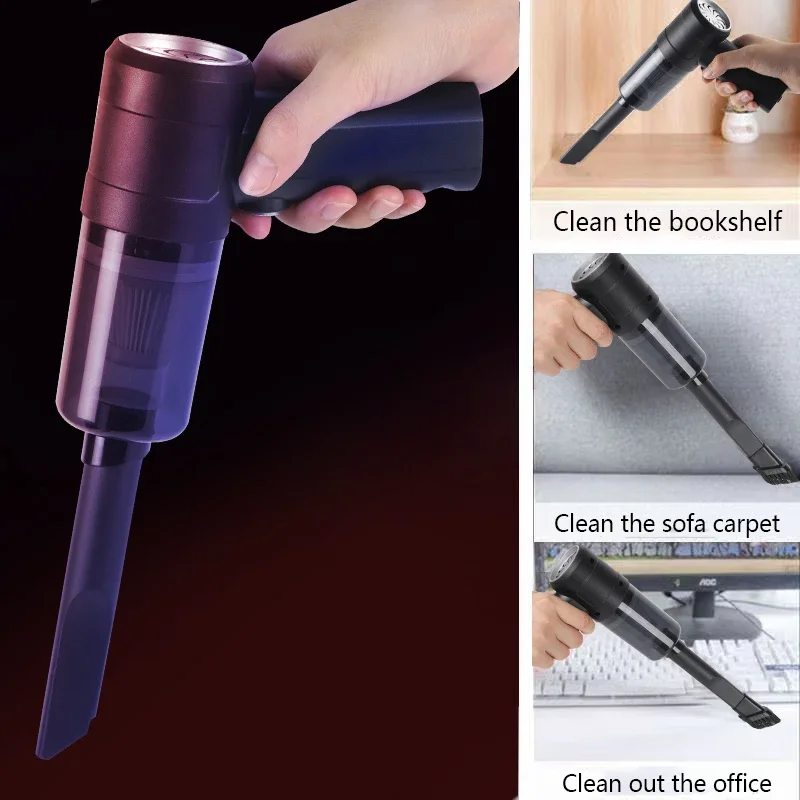 New 12000Pa Wireless Car Vacuum Cleaner USB Charging 1800mAh Portable Cleaning Appliance Mini Wet Dry Household Vacuum Cleaner 5