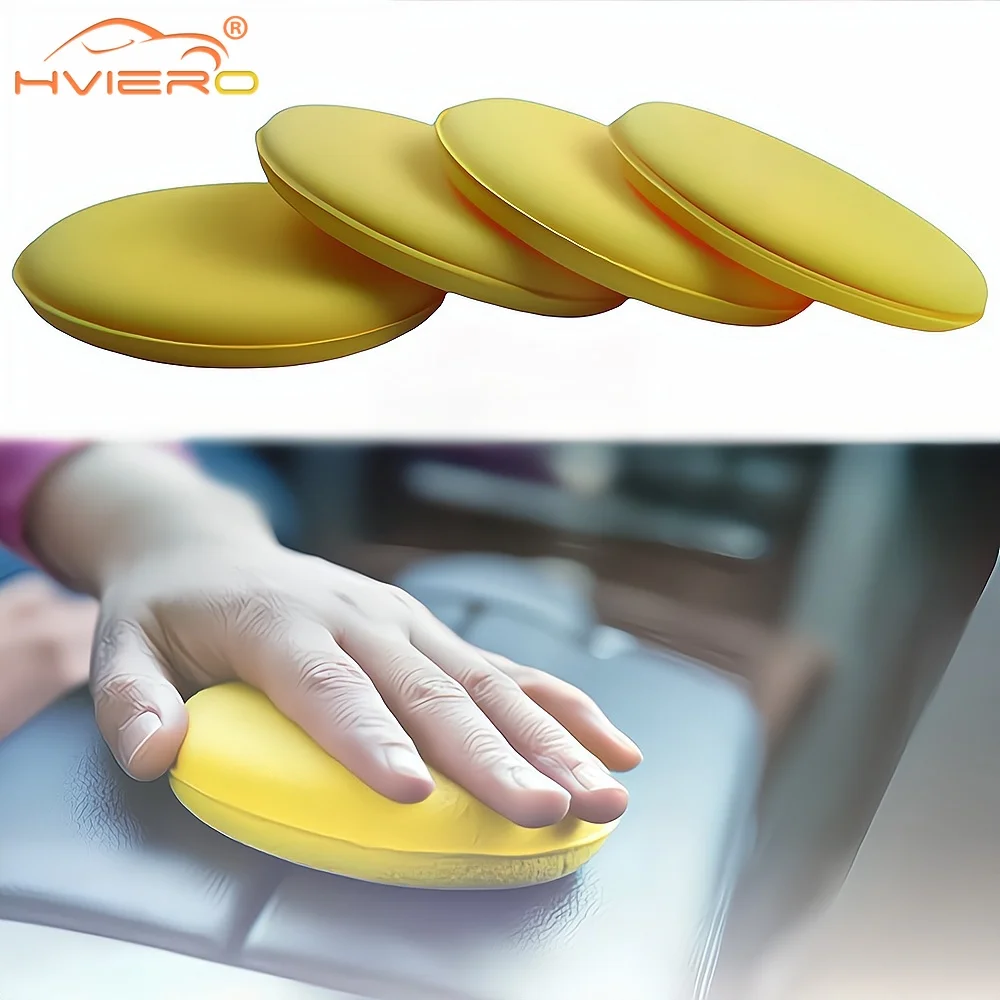 4Pcs Waxing Paint Cleaner Care Shampoo Wax Applicator Sponge Cleaning Beauty Polishing Sponges Car Tools Polishes Shine Washers car wash shampoo