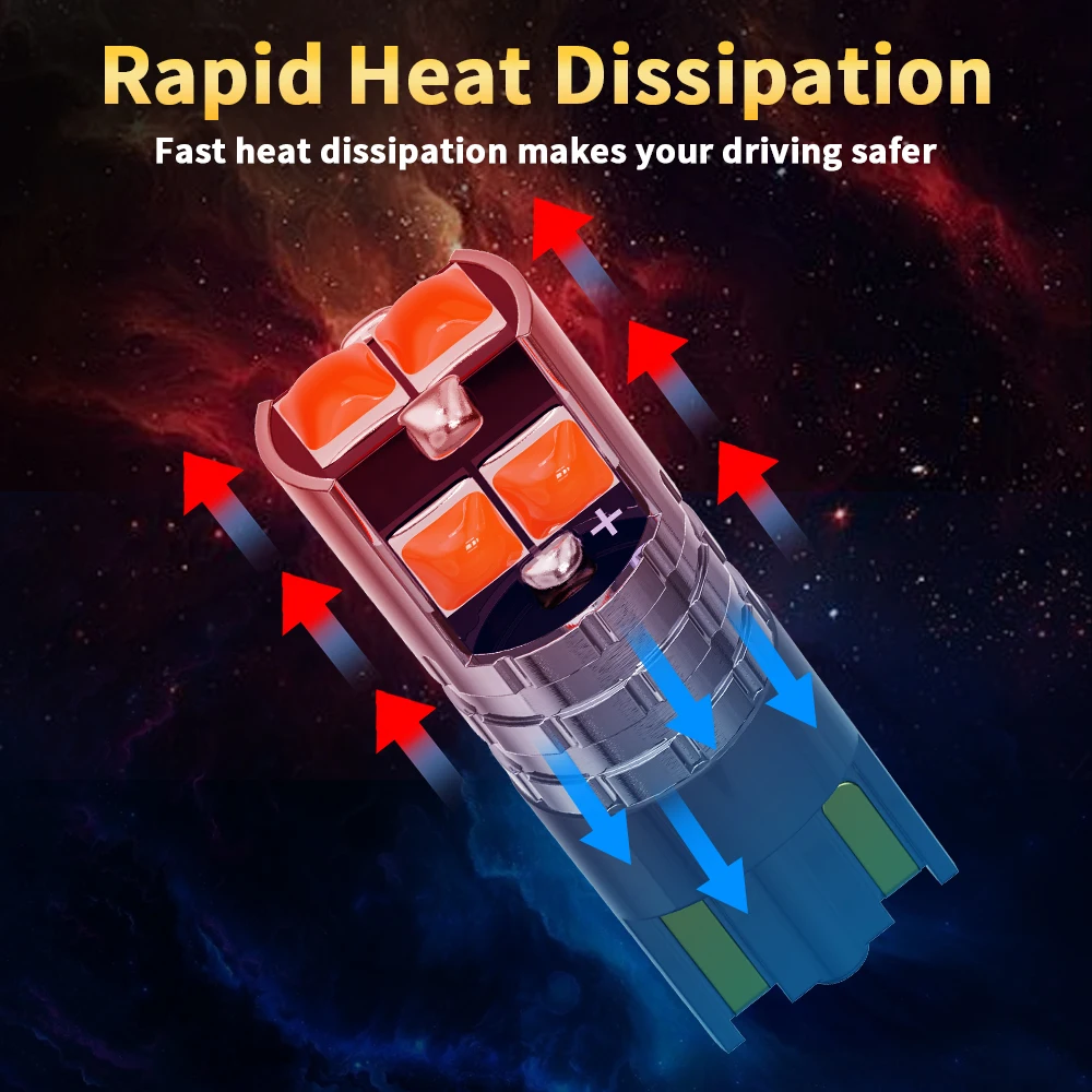 194 168 �˷�̴� 3030 6SMD ����, ���� ����, �ڵ��� ���׸��� Ŭ����� ��ȣ�� ����Ʈ �� ����, ȭ��Ʈ ����, T10 W5W Canbus, 12V, 2 ��