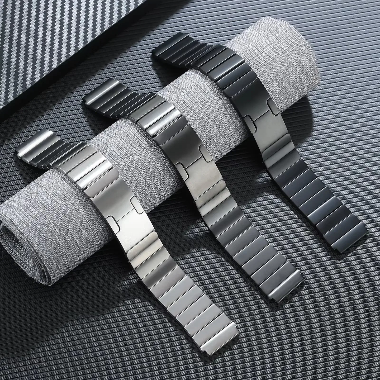 22mm Stainless Steel Metal Watchband Replacement Strap Bracelet
