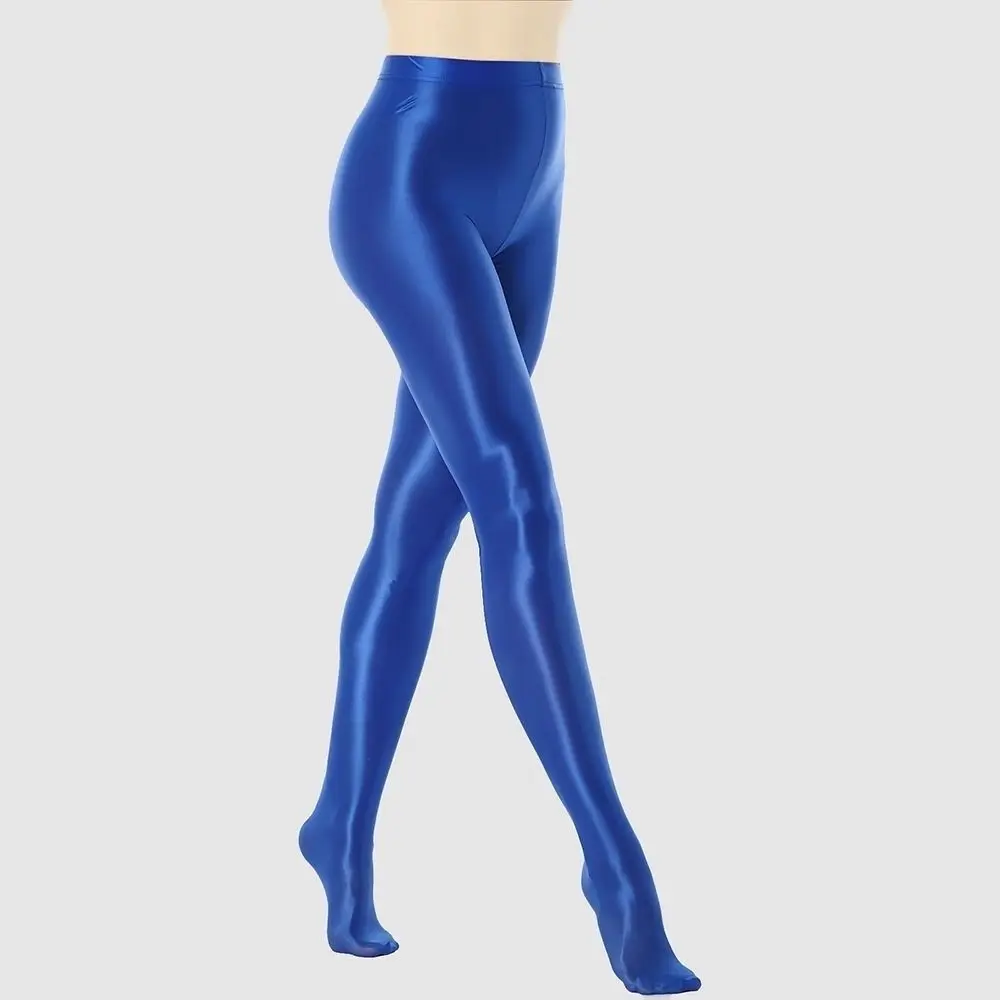 Glossy Satin Tights Sexy Silk Smooth Pantyhose Japanese High Waist Plus Size Fitness Sports Leggings