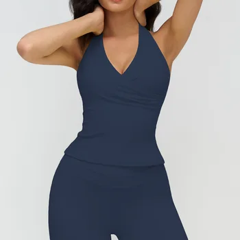 Débardeur Yoga Push-Up Dos Croisé