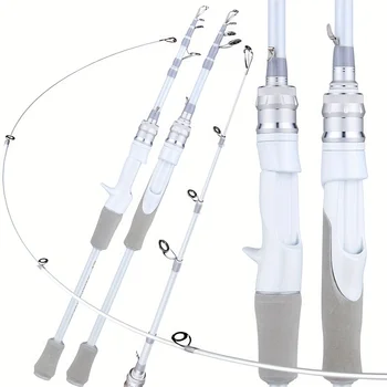 HAUT TON ET Telescopic Fishing Rod, Carbon Fiber Spinning & Casting Rod, Lightweight Fishing Pole Designed for Bass, Trout, for