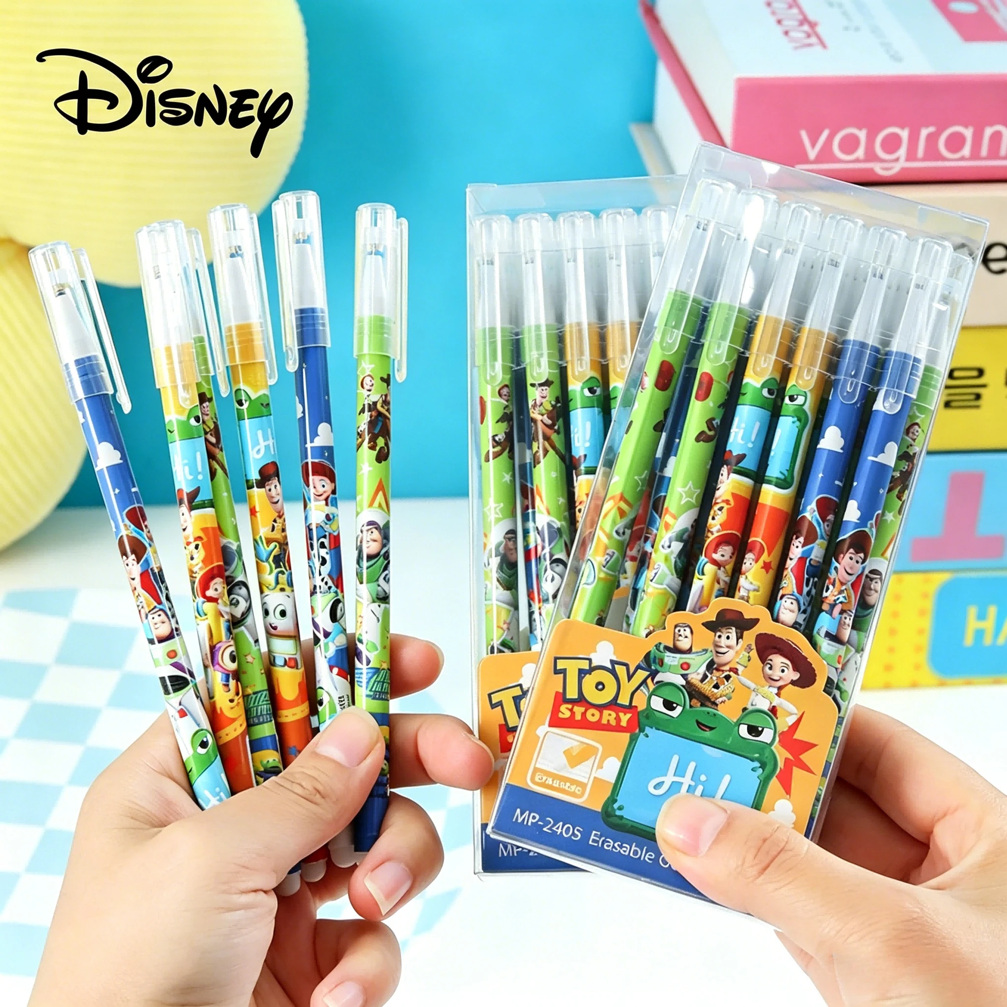Novità! Set di Penne Toy Story 5, 12/24 Pezzi, Penne Gel Cancellabili con Punta Fine 0.5mm, Inchiostro Blu, Cancelleria per Scuola e Ufficio, Regalo di Compleanno per Studenti - immagine 3