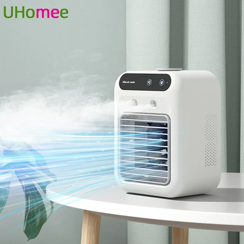 

Air Conditioning Fan Rechargeable Portable Mute Desktop Humidifier Mist Cooler Home Electric Fan Refrigeration Air Water Cooler