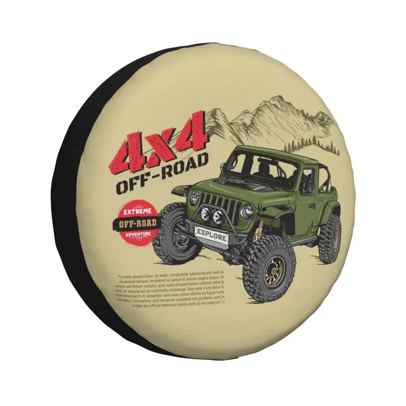 Tire Cover Off-road Mountain Adventure Travel Spare Wheel Tire Cover for Mitsubishi Pajero Jeep RV SUV 4WD 4x4 Vehicle Accessories