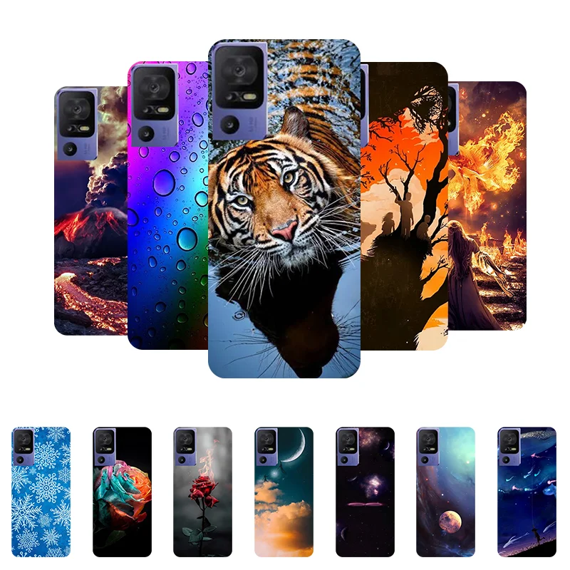 Per Tcl 40 Se Custodia Morbida In Silicone Cartoon Tiger Back Case Per Tcl 40 Se Cover T610K Funda Per Tcl 40Se Custodia Per Telefono Tcl40Se