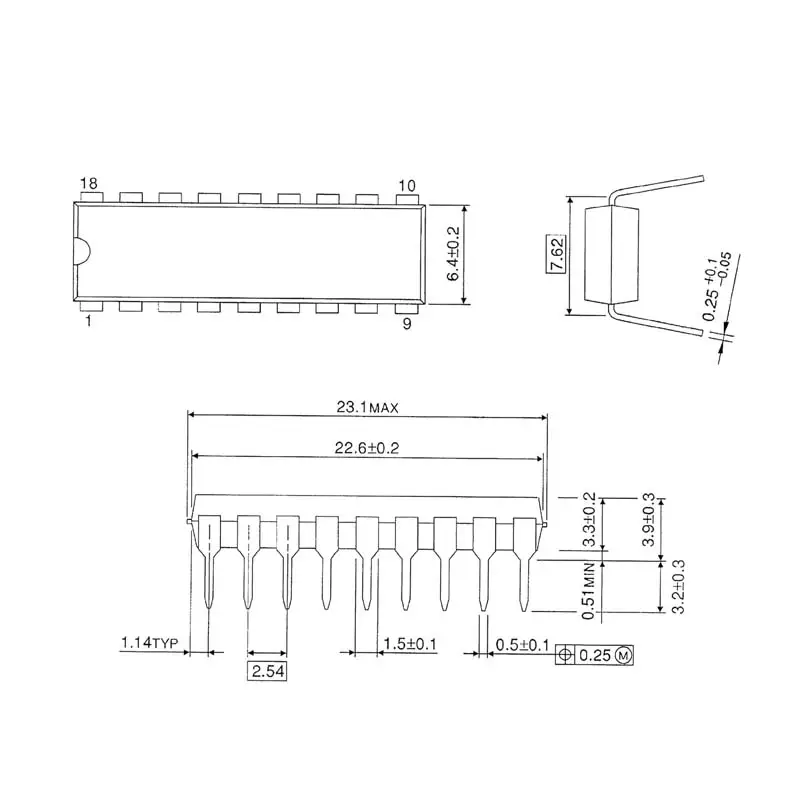 ULN2803 ULN2803APG High-Voltage High-Current 8-Way Darlington Transistor Arrays NPN IC DIP-18 (Pack of 5pcs) image 4