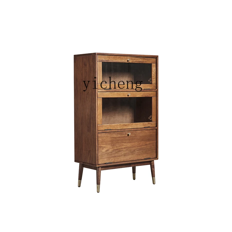 

Буфет Tqh из массива дерева в скандинавском стиле, винный шкаф для гостиной, современный простой домашний чайный шкаф