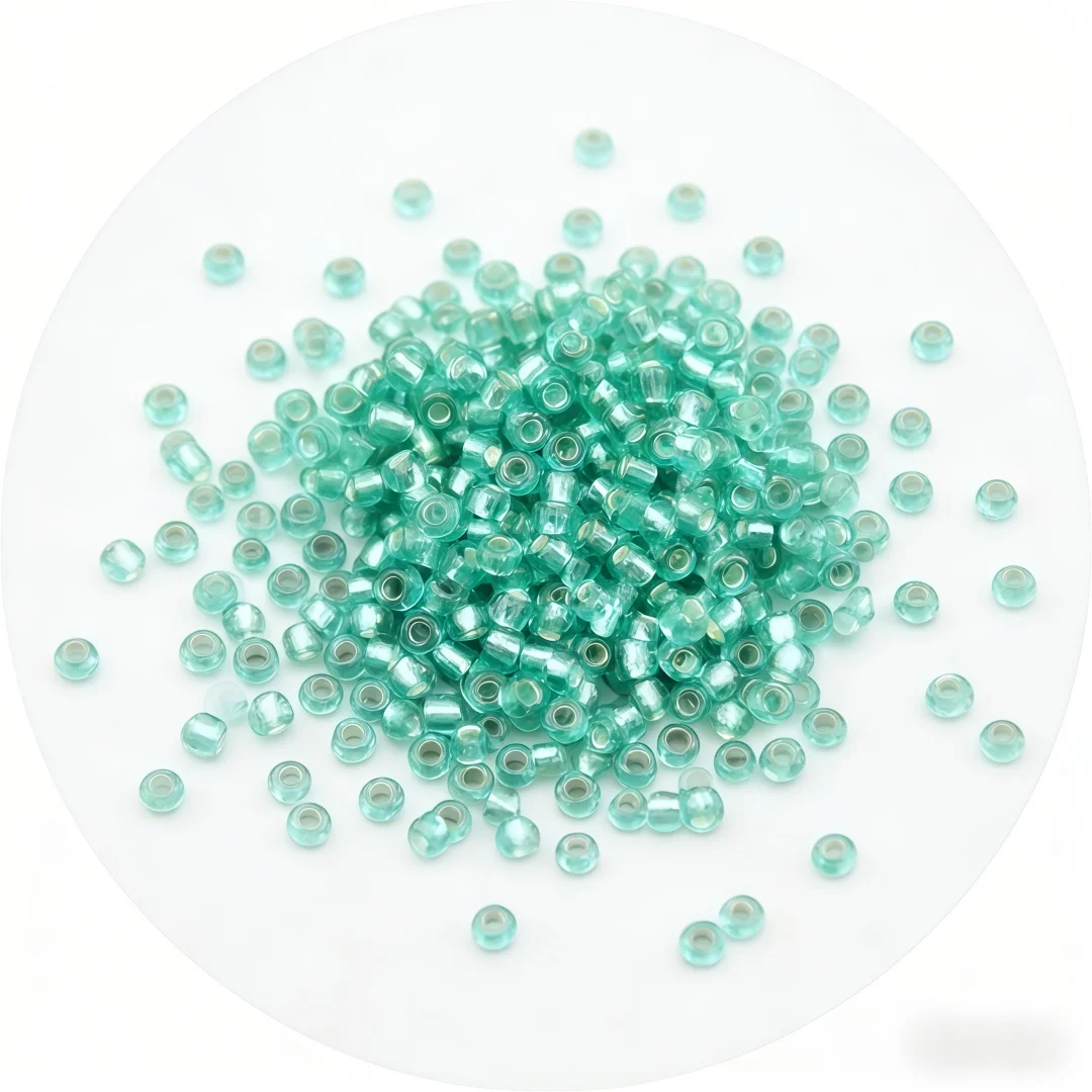 High-Quality Silver Core Glass Rice Beads for Handmade DIY Projects