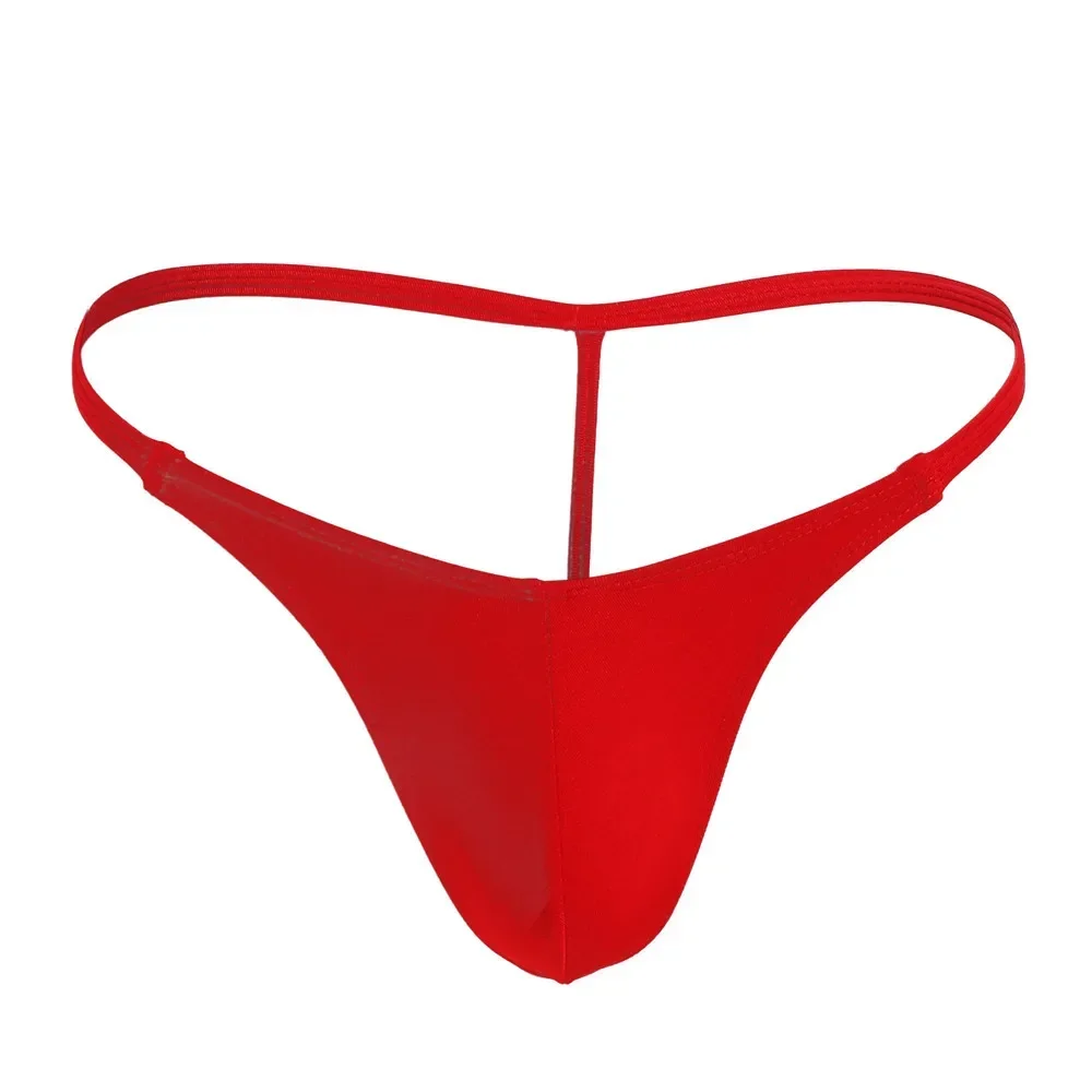 Men G-String Sheer Pouch Enhancing Low Waist Panties Sissy Solid Bikini Erotic Briefs Brazilian Underwear men underwear