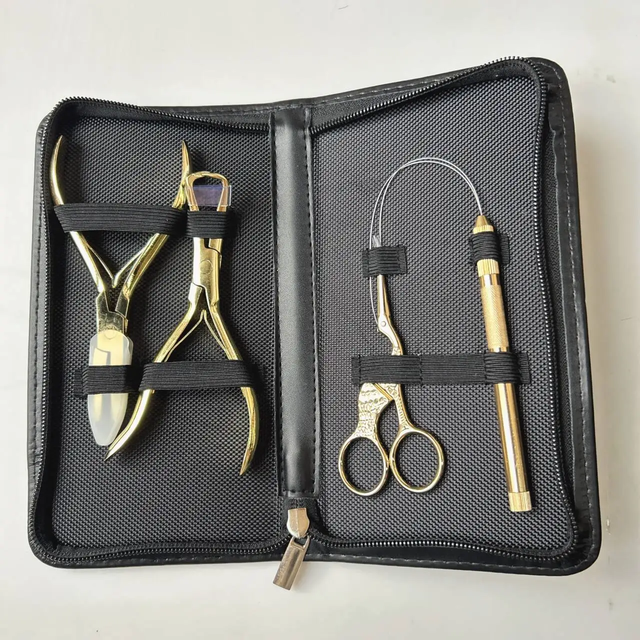 1 set of Hair Extension Plier Micro Ring Applicator Remover Plier Hair Loop Tool Metal clip Scissor for Weft Extensions Set