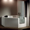 K-656 Walk-in Massage Tub With Glass Door, Freestanding Walk In Bathtub With Door, Whirlpool Bubble Corner Bathtub 5