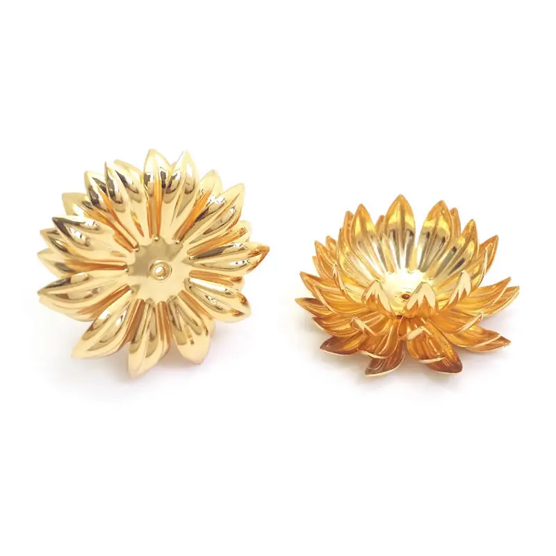 Elegant Brass 3D Multi-layer Flower Jewelry Making Supplies