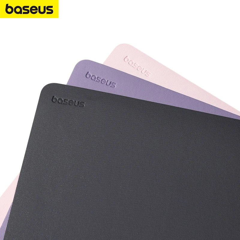 Baseus-couro pu Anti-slip Impermeável Mouse Mat Cor Simples Mouse Pad Material Escolar Acessórios de Escritório Mesa Grupo 26*21cm
