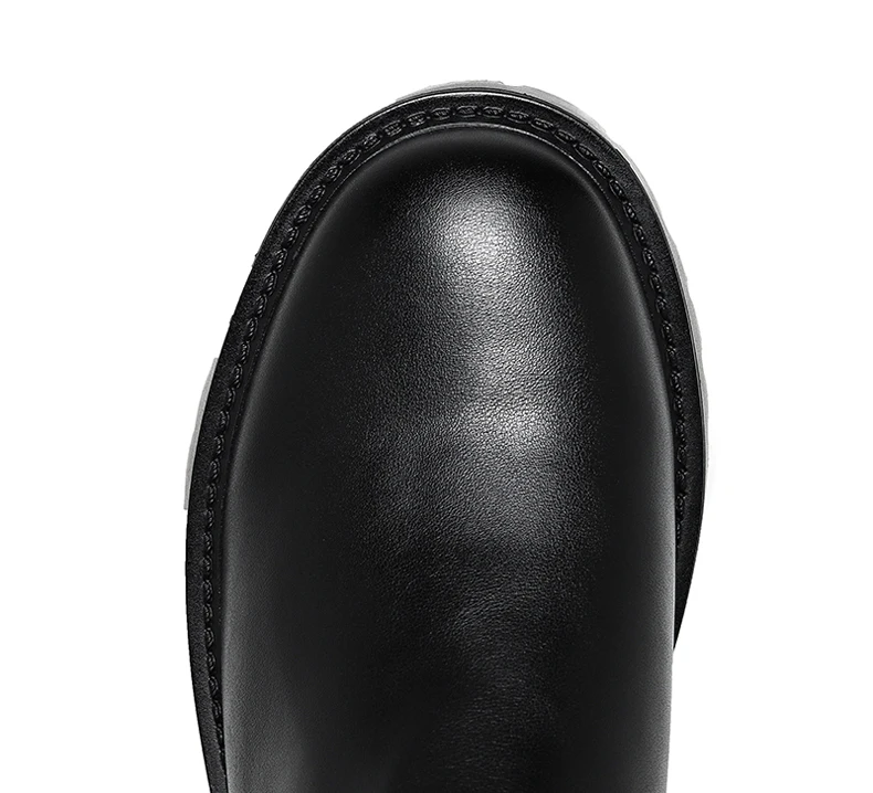 British Style Platform Chelsea Boots for Men - Microfiber Leather. Ankle Height - true deals club