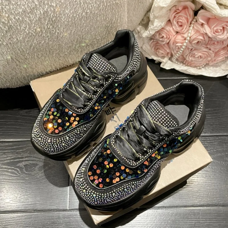 [JILLSTUART]★25SS★Cassia Shirring Platform Sneakers Wholesale Size:4.5-8.5 Women Leisure Platform Lace Up Sneakers