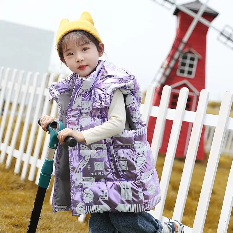 

Baby Waistcoat Girls girls Baby's Kids Down Warm Thicken Vest Waist Coat Outer Wear Down Cotton Jacket Vest Spring Autumn Winter