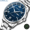 CRRJU NEW Men's Watches Casual Business Quartz Stainless Steel Band with Auto Date Luminous Hands Relogio Masculino 2